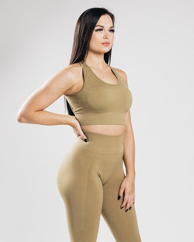 Alphalete High-Impact Seamless Sports Bra Guld | ETRH-91245