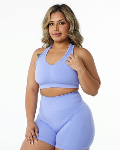 Alphalete High-Impact Seamless Sports Bra Digital Violet | MUOC-91563