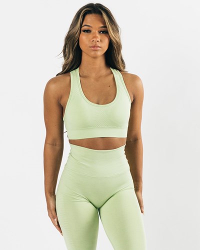 Alphalete High-Impact Seamless Sports Bra Frozen Spring | SQHU-85137