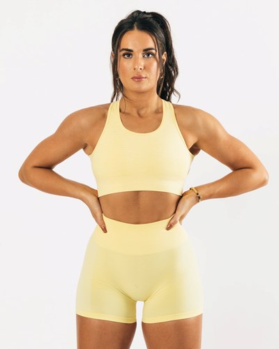 Alphalete High-Impact Seamless Sports Bra Lemonade | UMRJ-85293