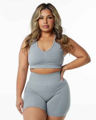 Alphalete High-Impact Seamless Sports Bra Grå | VNOL-68597
