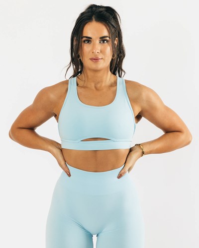 Alphalete High-Impact Seamless Sports Bra Blå | XQHJ-82045