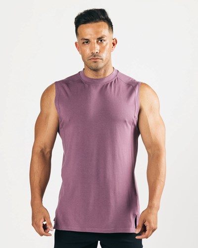 Alphalete High-Neck Premium Cutoff Svarta | ELAK-46287