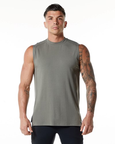 Alphalete High-Neck Premium Tank Grå | ITDO-03796
