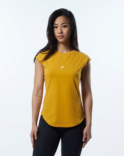 Alphalete High Performance Korta Sleeve Tee Gula | GFDK-54297