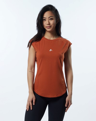 Alphalete High Performance Korta Sleeve Tee Sour Tangerine | MIFV-59680