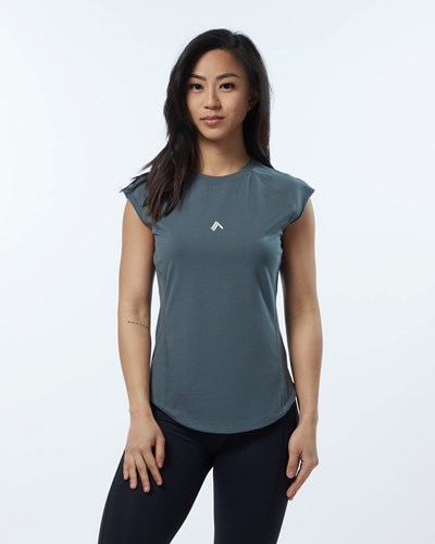 Alphalete High Performance Korta Sleeve Tee Grå | YFQA-53089