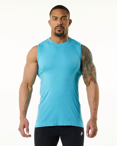 Alphalete High Performance Seamless Tank Faded Ocean | YDUB-09538