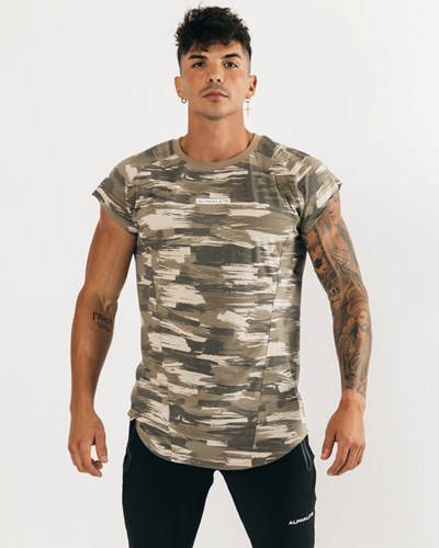 Alphalete High Performance Ärmlös Tee Camo | QJYC-31475