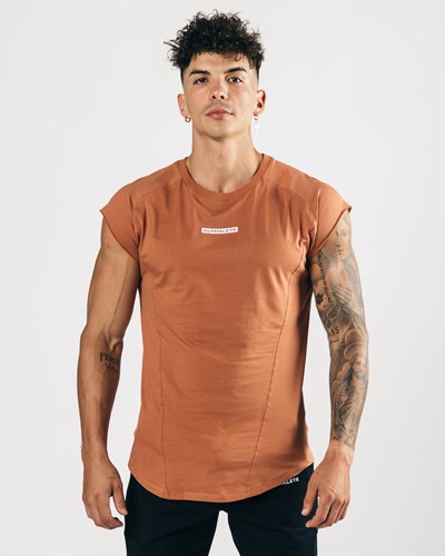 Alphalete High Performance Ärmlös Tee Clay | SMLJ-27406