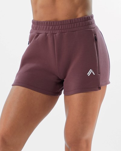 Alphalete Interlock Knit 3.5" Korta Mauve | MPJF-42096