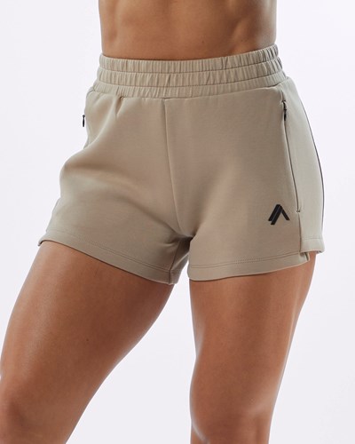 Alphalete Interlock Knit 3.5" Korta Tan | TKHG-62819