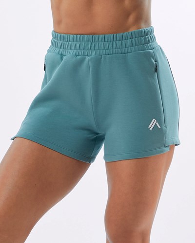 Alphalete Interlock Knit 3.5" Korta Teal | VIHX-76359