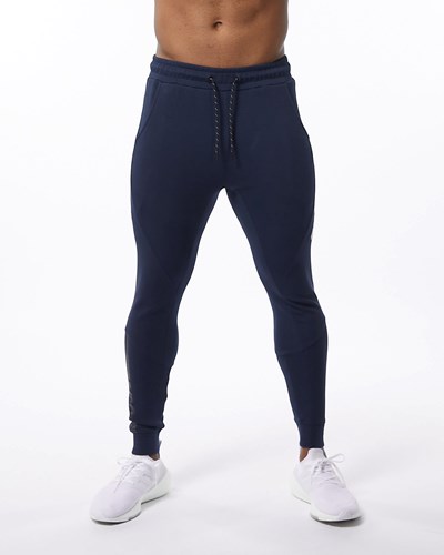 Alphalete Interlock Knit Cuffed Jogger Marinblå | KLUE-29086