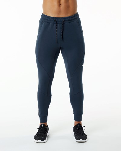 Alphalete Interlock Knit Cuffed Jogger Marinblå | LXPH-85019