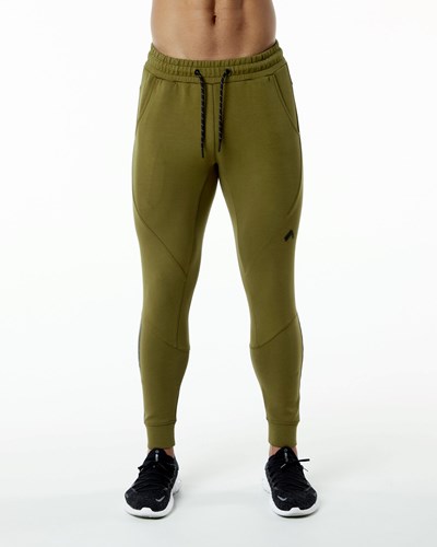 Alphalete Interlock Knit Cuffed Jogger Moss | UXLQ-41632