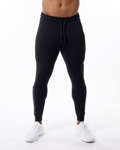 Alphalete Interlock Knit Cuffed Jogger Svarta | CLQH-74683
