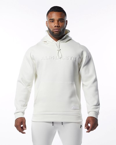 Alphalete Interlock Knit Hoodie Grädde | UCWQ-98036