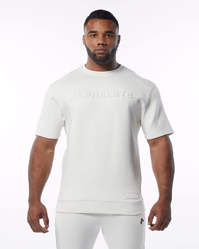 Alphalete Interlock Knit Pullover Grädde | PSIR-46327