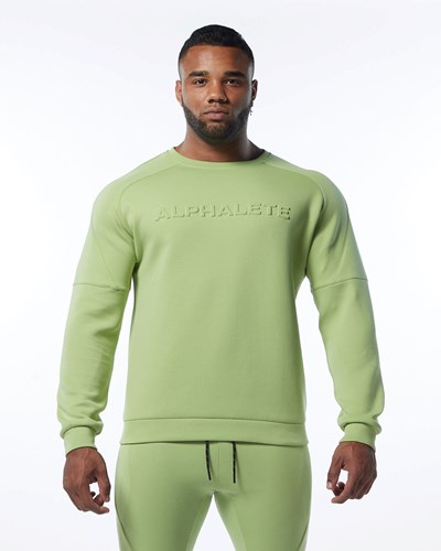 Alphalete Interlock Knit Pullover Ljusgröna | EIAR-93476