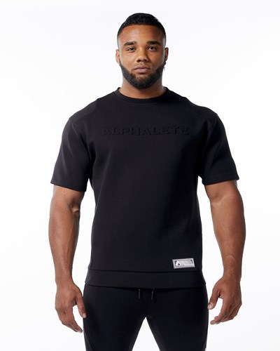 Alphalete Interlock Knit Pullover Svarta | IXJS-50834