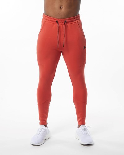 Alphalete Interlock Knit Zip Jogger Orange | VBCQ-93460