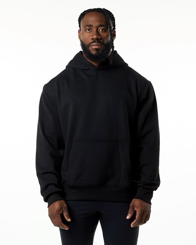 Alphalete Luxury Velvet Fodrade Hoodie Svarta | WXVG-31027
