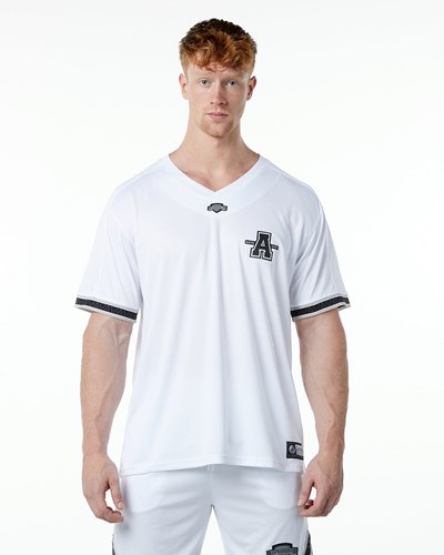 Alphalete Oversized Korta Sleeve Jersey Vita | BWHC-91207