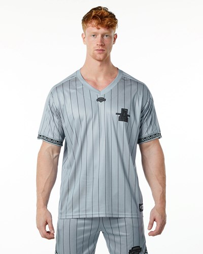 Alphalete Oversized Korta Sleeve Jersey Grå | REJX-21087