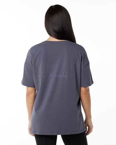 Alphalete Performance Korta Sleeve Lila | OYPE-07865