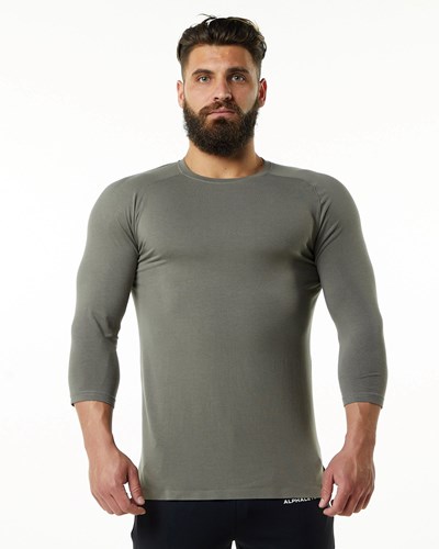 Alphalete Premium 3/4 Sleeve Tee Grå | PZNV-05943