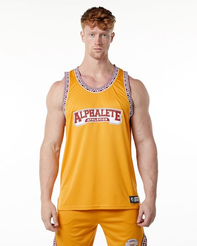 Alphalete Relaxed Fit Jersey Marigold | RBOF-60174