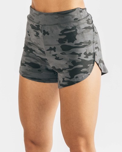 Alphalete Relaxed Single-Brushed High Slit Korta Camo | DSHM-29314