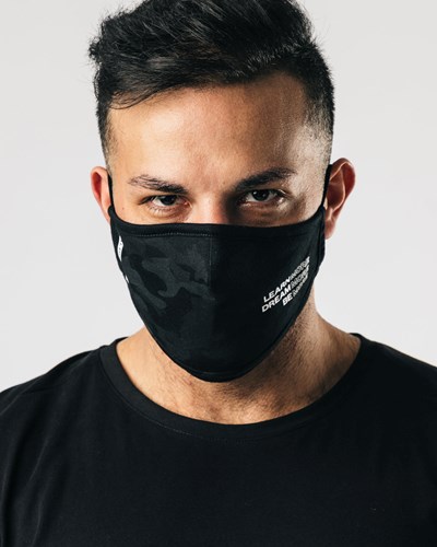Alphalete Reusable Face Mask Svarta Camo | LVXA-61823