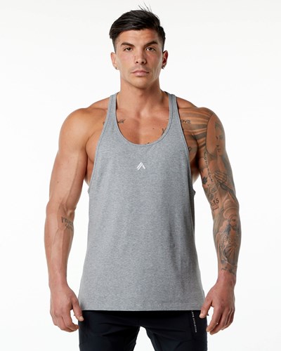 Alphalete Stepped Hem Stringer Grå | DSIN-12408