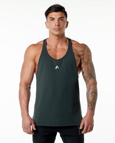 Alphalete Stepped Hem Stringer Gröna | NDIP-29870