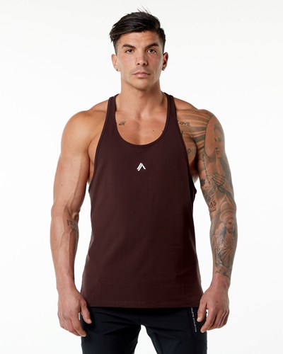 Alphalete Stepped Hem Stringer Vinröda | LVZA-70523