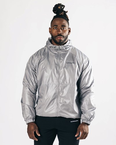 Alphalete Woven Performance Jacket Charcoal | MIXP-45913