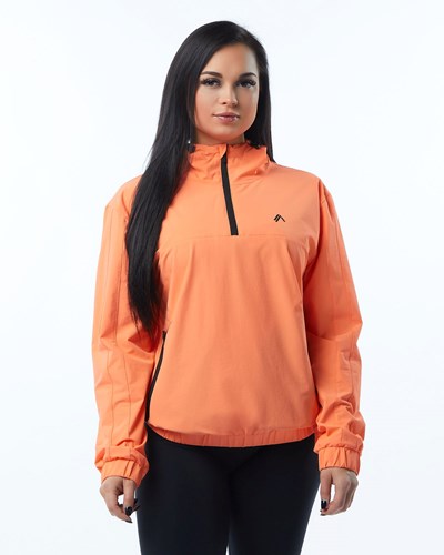 Alphalete Woven Performance Jacket Electric Peach | NTOD-67142