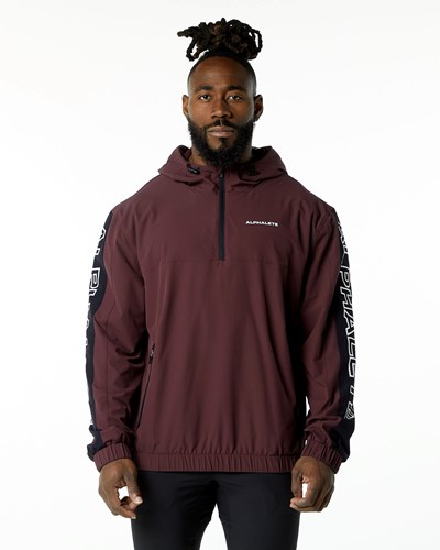 Alphalete Woven Performance Jacket Mörk | AUPD-75846
