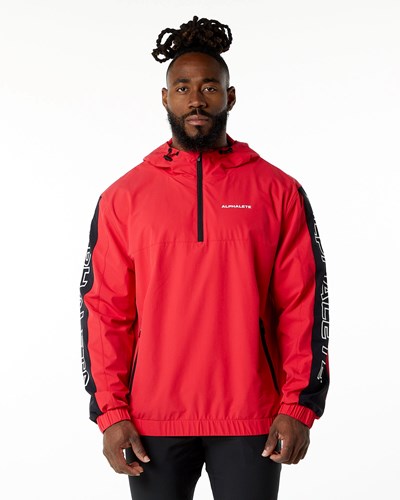 Alphalete Woven Performance Jacket Röda | BIUR-31594