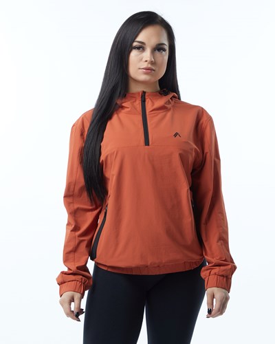 Alphalete Woven Performance Jacket Sour Tangerine | EZUD-63854