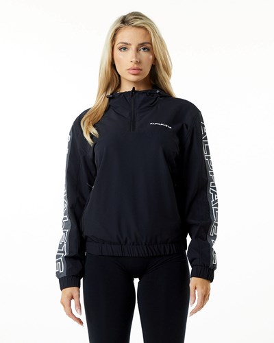 Alphalete Woven Performance Jacket Svarta | PXDZ-54390