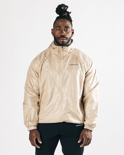 Alphalete Woven Performance Jacket Tan | LOMD-58730