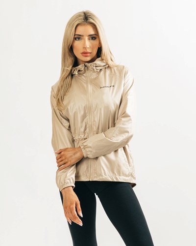 Alphalete Woven Performance Jacket Tan | QDLP-38967